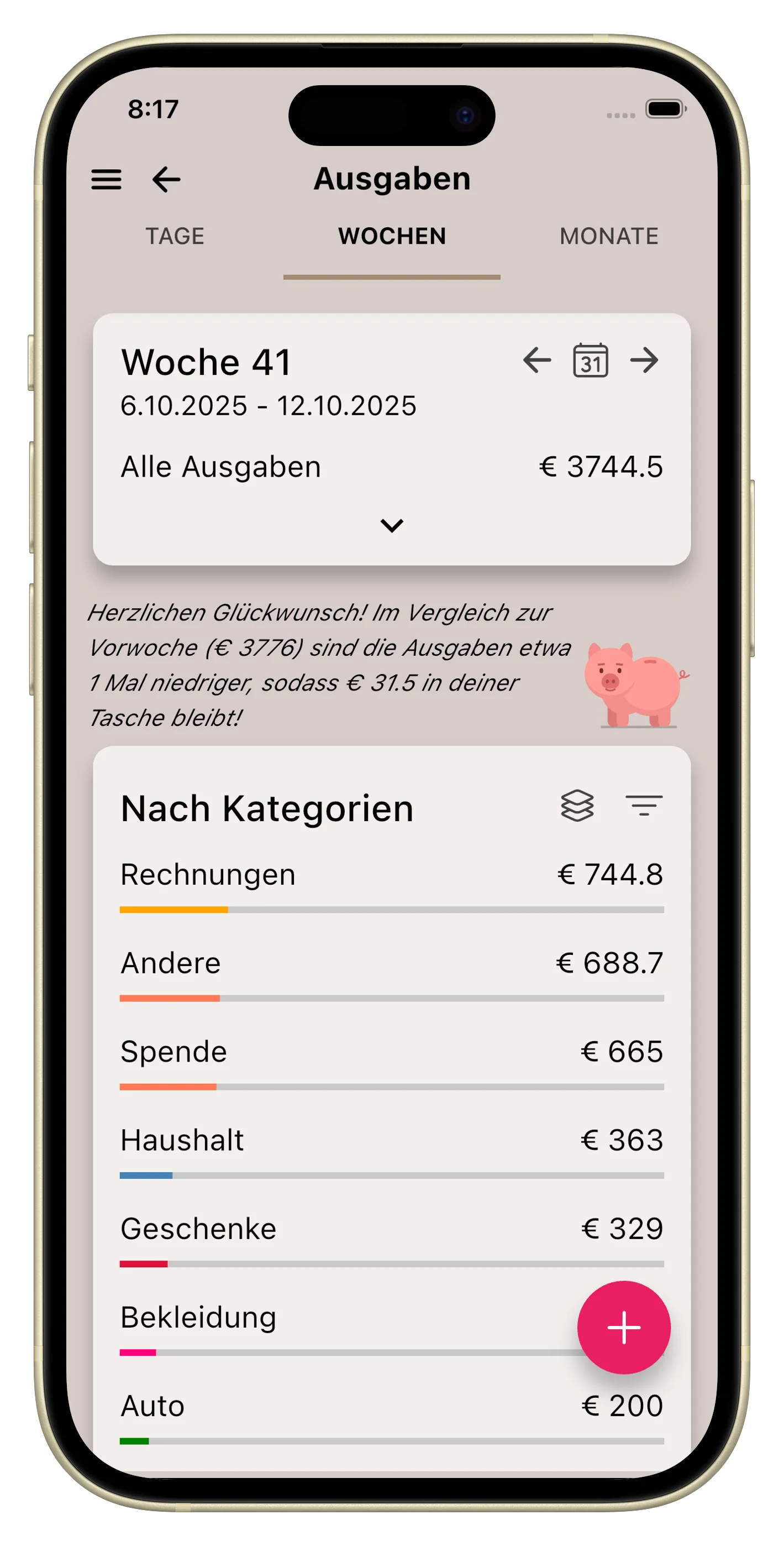 Tägliche, wöchentliche, monatliche Statistiken und Berichte